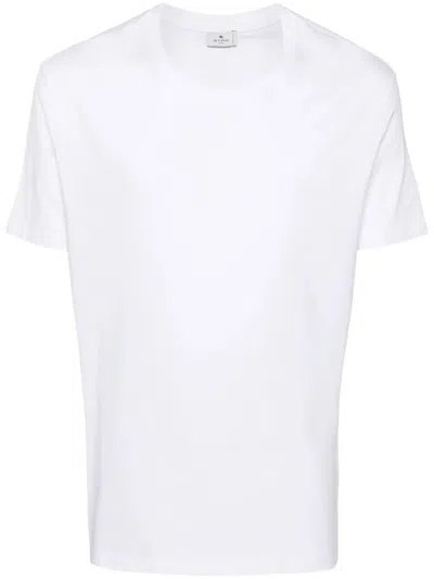 Etro Pegaso-embroidered Crewneck T-shirt In White