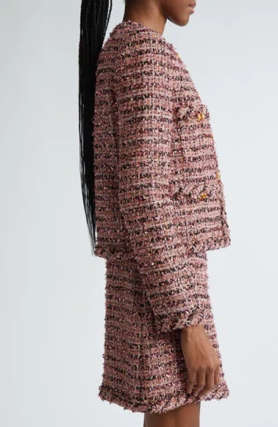 St John St. John Collection Metallic Eyelash Tweed Jacket