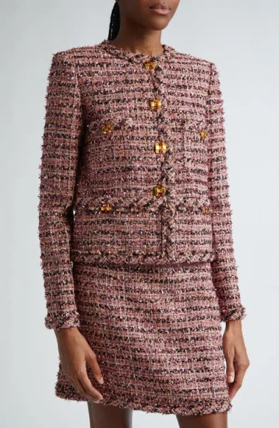 St John St. John Collection Metallic Eyelash Tweed Jacket