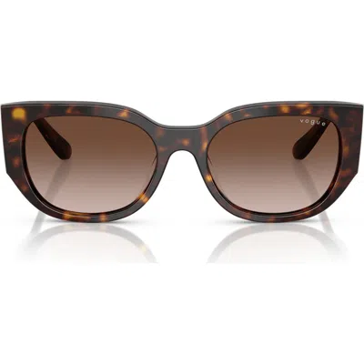 Vogue 53mm Irregular Sunglasses In Brown