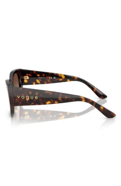 Vogue 53mm Irregular Sunglasses In Brown
