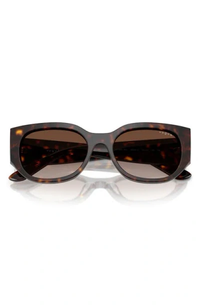 Vogue 53mm Irregular Sunglasses In Brown