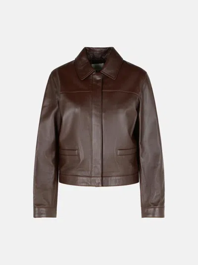 Loulou Studio 'ascot' Brown Leather Jacket