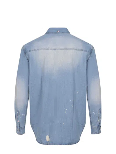Evisu Shirt Made Of Denim.