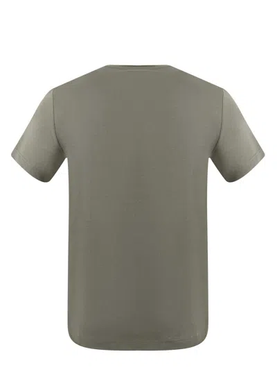 Fay Cotton Logo T-shirt In Green