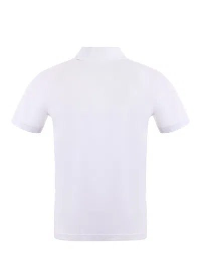 Fay Polo In Stretch Piquet In White
