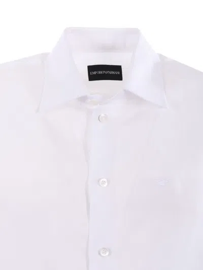 Emporio Armani Linen Shirt In White