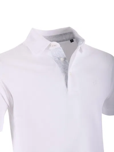 Etro Cotton Pique Polo Shirt In White
