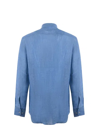 Etro Linen Shirt In Blue