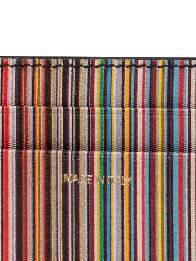 Paul Smith Signature Stripe Leather Card Case