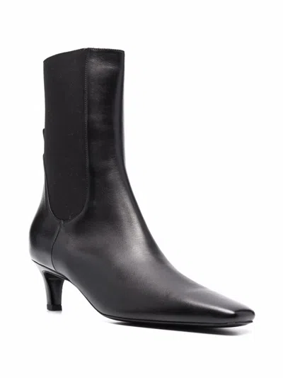 Totême Toteme Pre Leather Ankle Boots In Black