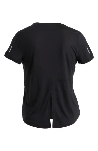 Icebreaker Lyocell & Merino 125 Cool-lite Speed Split Back T-shirt In Black