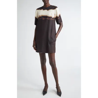Jason Wu Collection Burned Stripe Short Sleeve T-shirt Dress