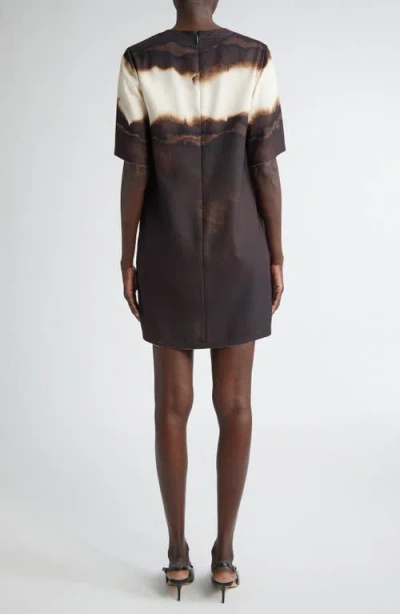 Jason Wu Collection Burned Stripe Short Sleeve T-shirt Dress