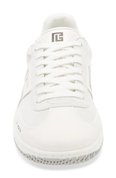 Balmain Swan Sneakers In Suede And Smooth Calfskin In White