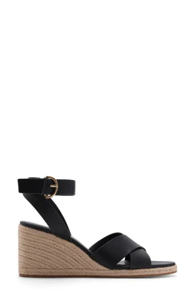 Mango Ankle Strap Wedge Sandal