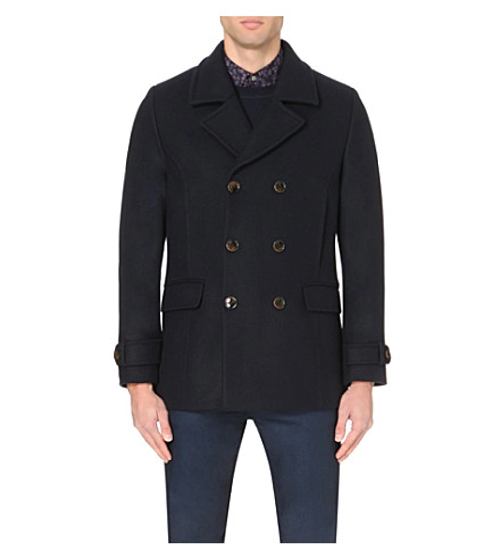 Ted baker herringbone peacoat hot sale