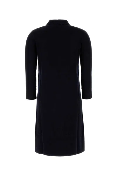 Max Mara Midnight Blue Viscose Blend Dress In Black