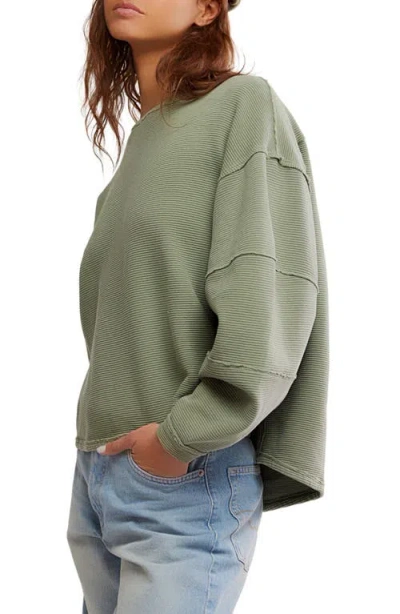 Free People Total Eclipse Oversize T-shirt In Green