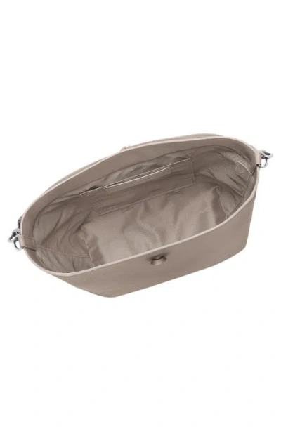 Longchamp Medium Le Roseau Leather Hobo Bag In Brown