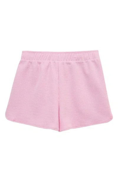 Truce Kids' Thermal Knit Shorts In Pink