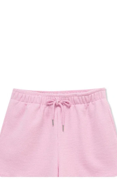 Truce Kids' Thermal Knit Shorts In Pink
