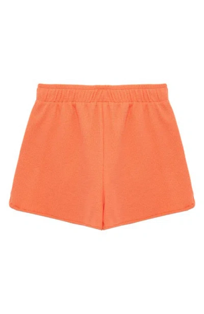 Truce Kids' Thermal Knit Shorts In Orange