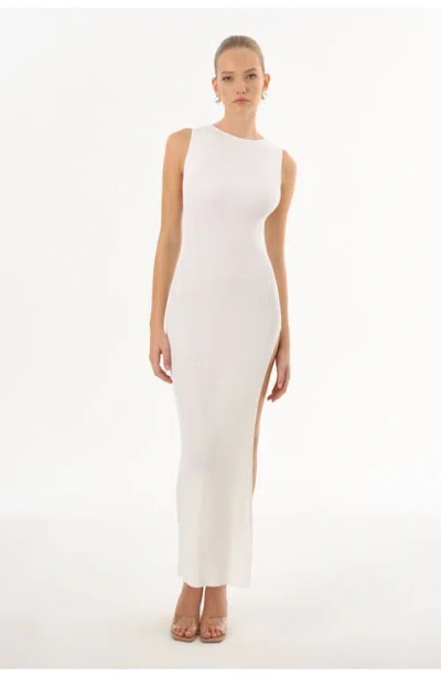 Lamarque Giovanna High-slit Ribbed Maxi Dress