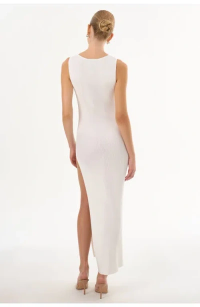 Lamarque Giovanna High-slit Ribbed Maxi Dress