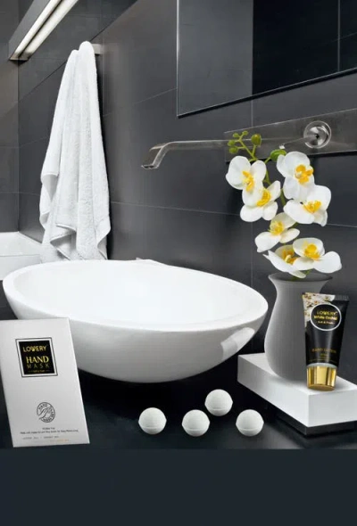 Lovery Hand Care Gift Set With Soap Petals, Bath Bombs, Hand Cream & Hand Mask Gloves