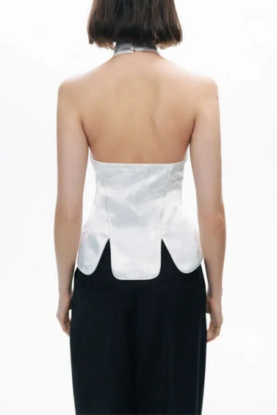 Nocturne Blouse With Bow Detail In White