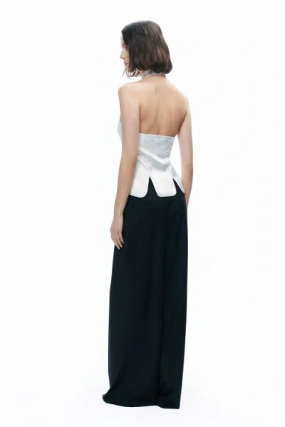 Nocturne Blouse With Bow Detail In White