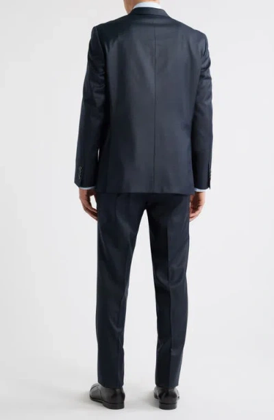 Jack Victor Stacie Trim Fit Solid Navy Wool Suit In Blue