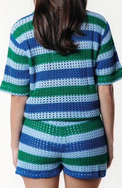 Colourful Rebel Nolita Crochet Stripe Short