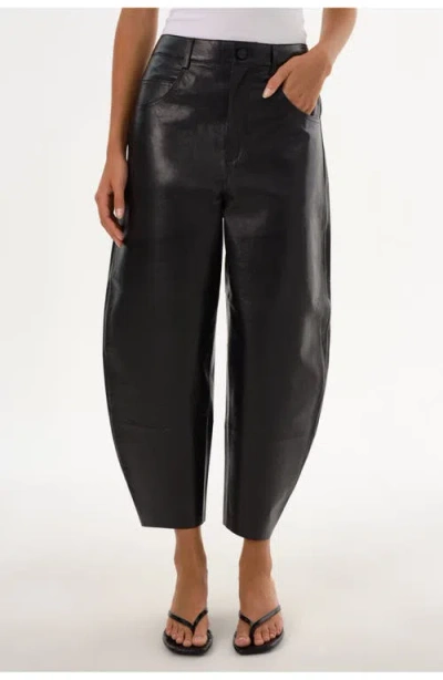 Lamarque Fenne Leather Tapered Pant In Black