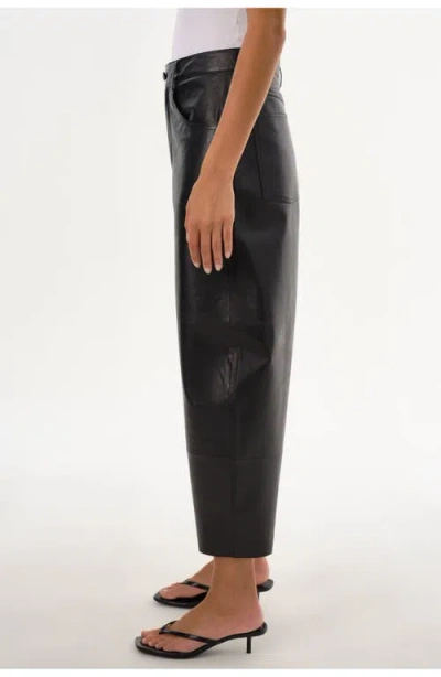 Lamarque Fenne Leather Tapered Pant In Black