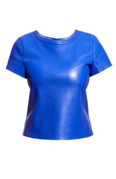 As By Df New Guard Recycled Leather Tee In Blue