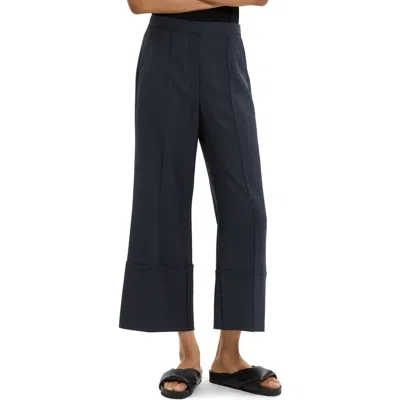 Theory City Cuffed Crop Pants In Blue