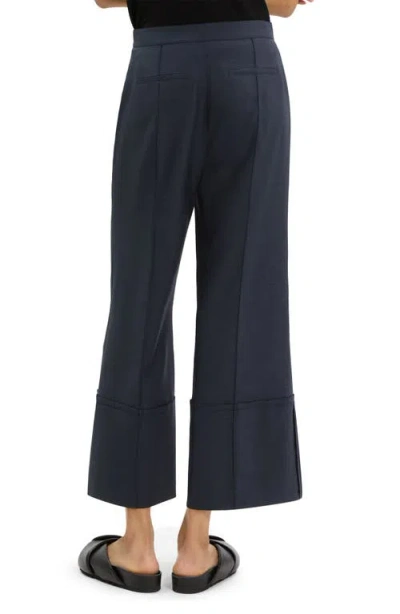 Theory City Cuffed Crop Pants In Blue