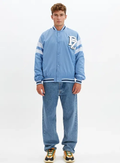 Point Zero Unisex Limited Edition Varsity Jacket In Blue