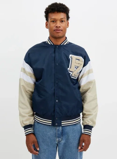 Point Zero Unisex Limited Edition Varsity Jacket In Blue