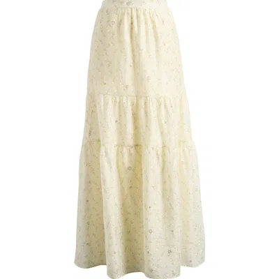 Bobeau Tiered Maxi Skirt