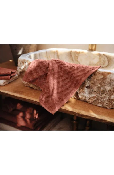 Coyuchi Air Weight® Organic Cotton Wash Cloth In Brown