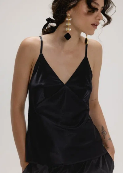 Alas V-neck Sleeveless Silk Blouse