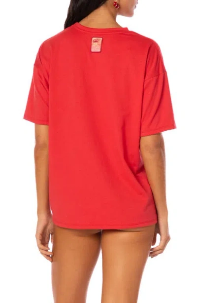 Maaji Summer Love Graphic Cover-up T-shirt In Red