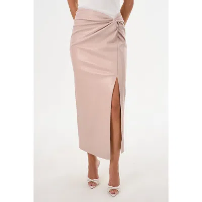 Lamarque Eileen | Faux Leather Maxi Skirt In Neutral