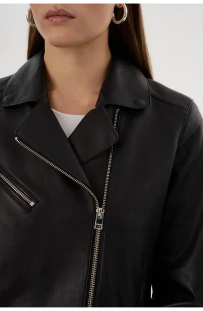 Lamarque Valeria | Leather Biker Jacket In Black