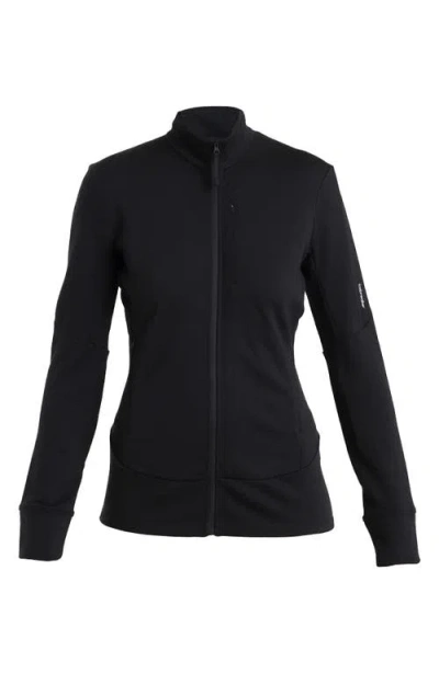 Icebreaker Merino 260 Quantum Zip Jacket In Black