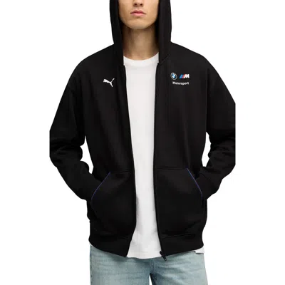 Puma X Bmw M Motorsport Graphic Zip-up Hoodie In Black
