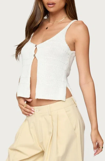 Edikted Mikinley Split Front Knit Tank Top